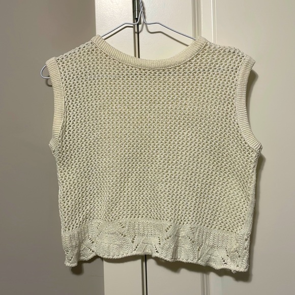 Crochet Lace Vintage Sweater Vest - Picture 1 of 2